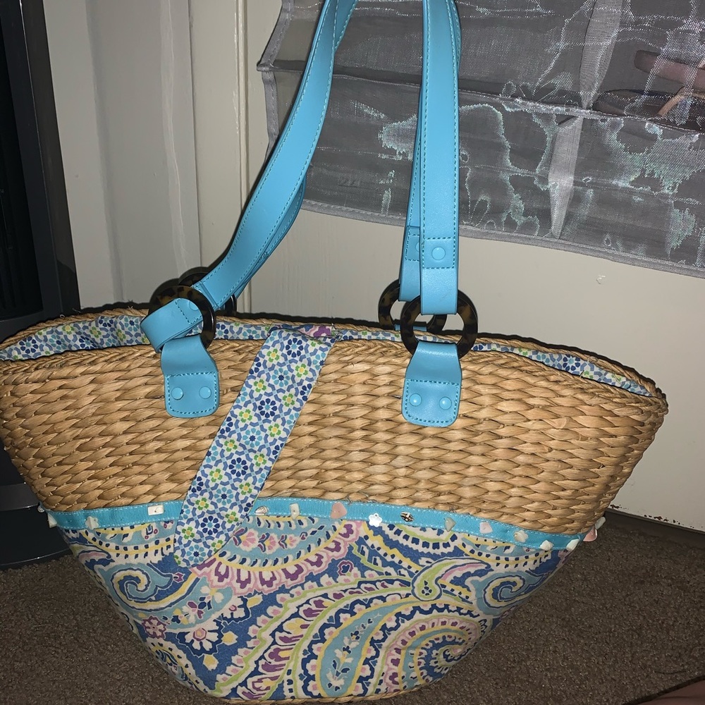 Vera Bradley Blue Paisley Beach Tote